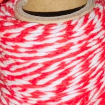 Red & White Striped Cotton Twine