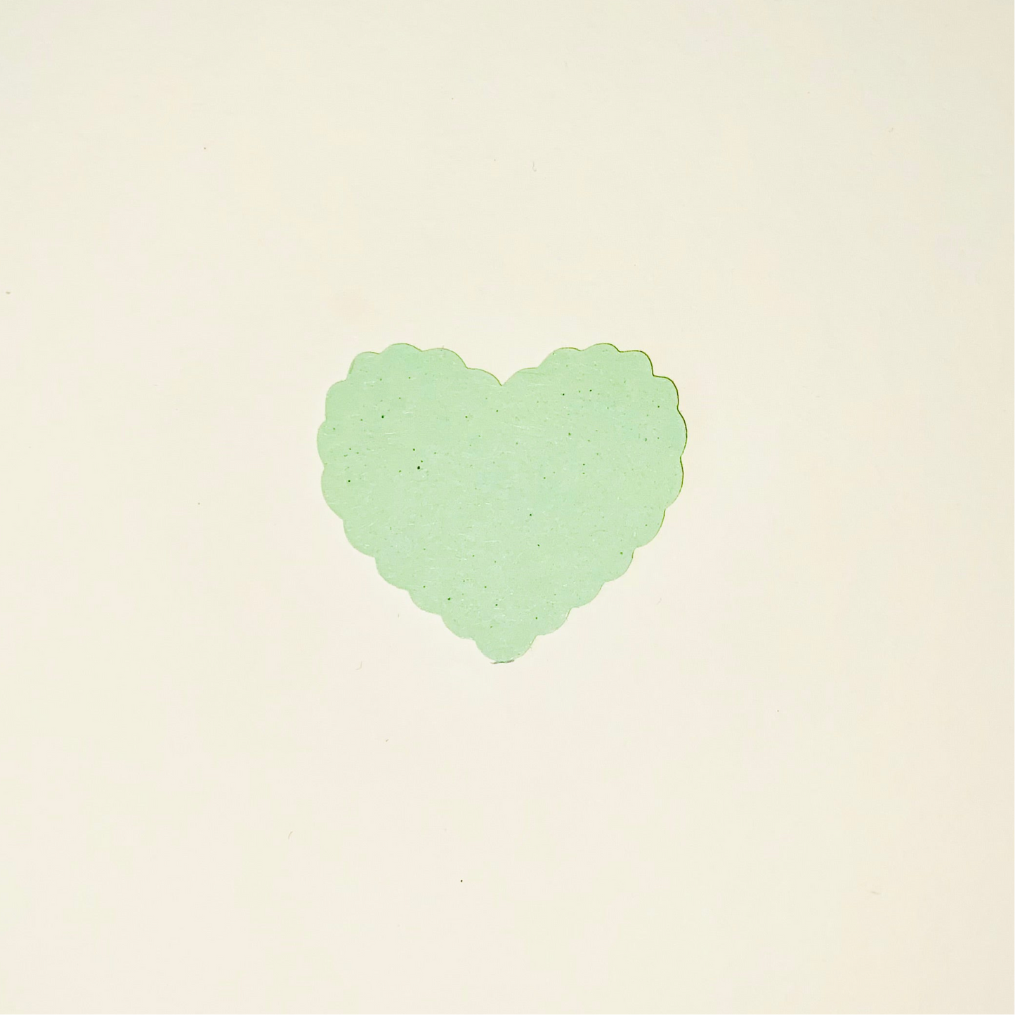 Sage Green Scalloped Heart Confetti