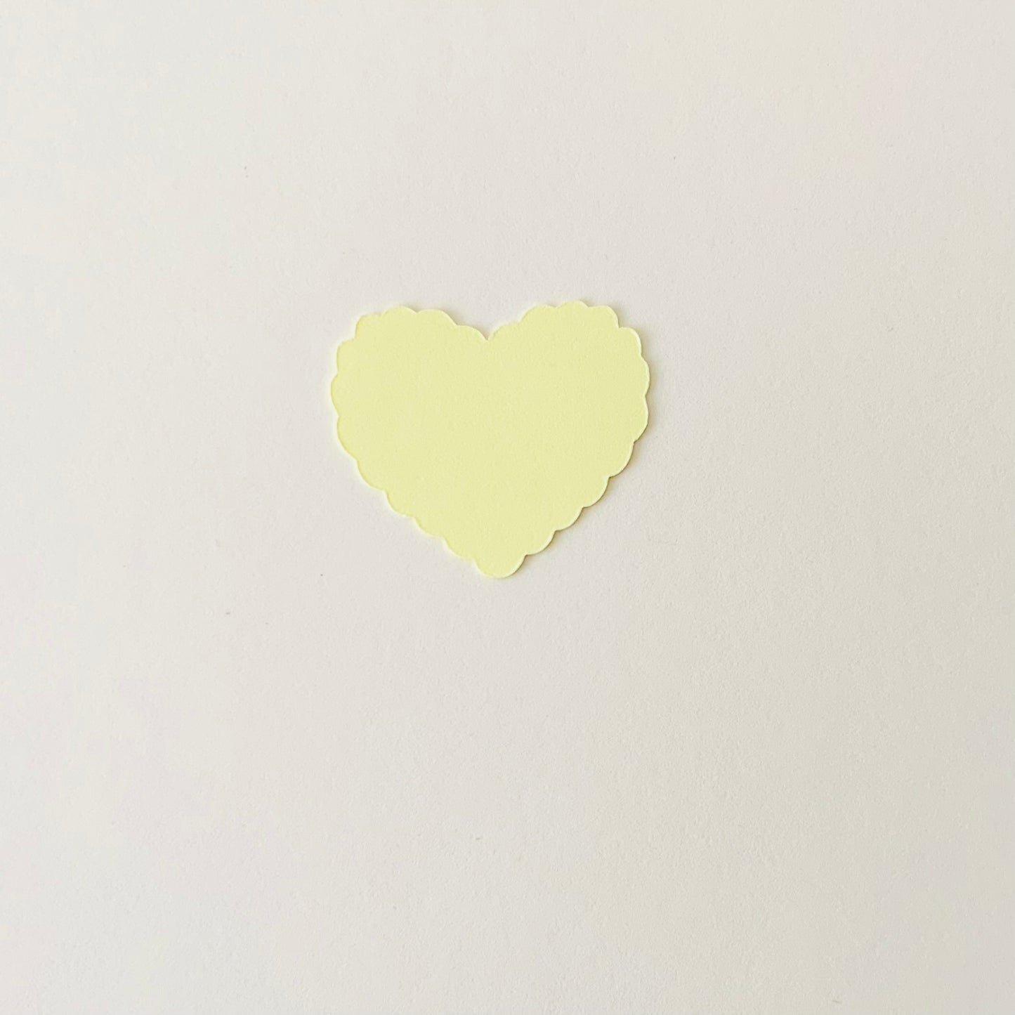 Pastel Yellow Scalloped Heart Confetti