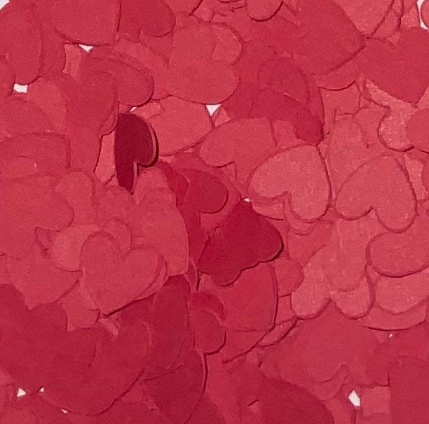 Red Heart Confetti-Valentines Confetti-Red Wedding Confetti-Red Bridal Shower-Red Table Confetti-Red Party Confetti-Date Night Confetti
