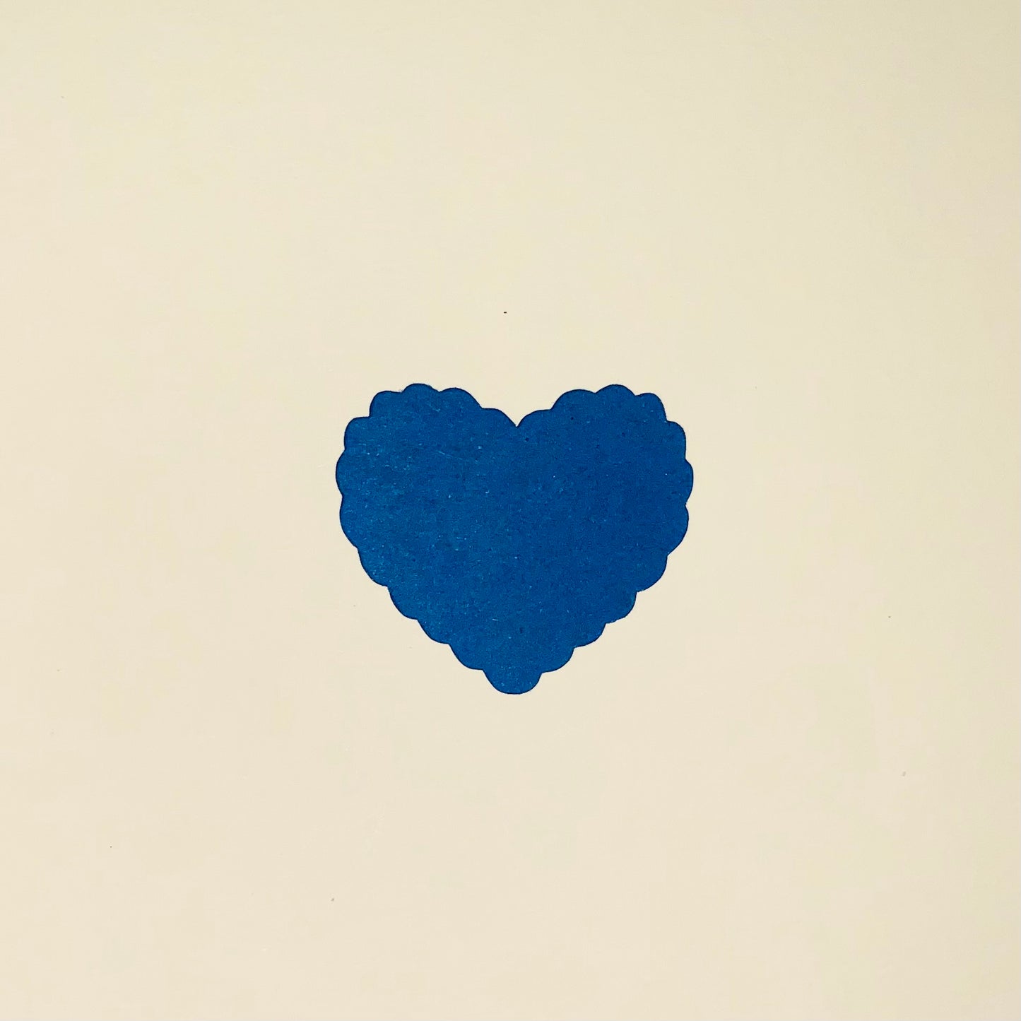 Navy Blue Scalloped Heart Confetti