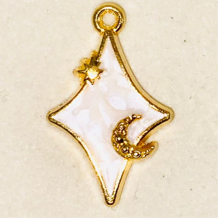 Diamond Moon & Star Pendant