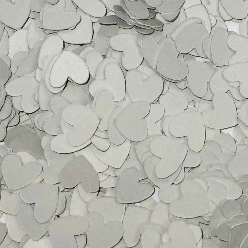 Grey Heart Confetti-Grey Wedding Confetti-Grey Baby Shower-Grey Table Confetti-Grey Birthday Confetti-Fathers Day Confetti