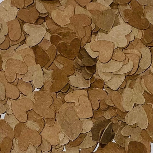 Kraft Heart Confetti-Kraft Wedding Decor-Neutral Baby Shower-Boho Heart Confetti-Natural Heart Confetti.