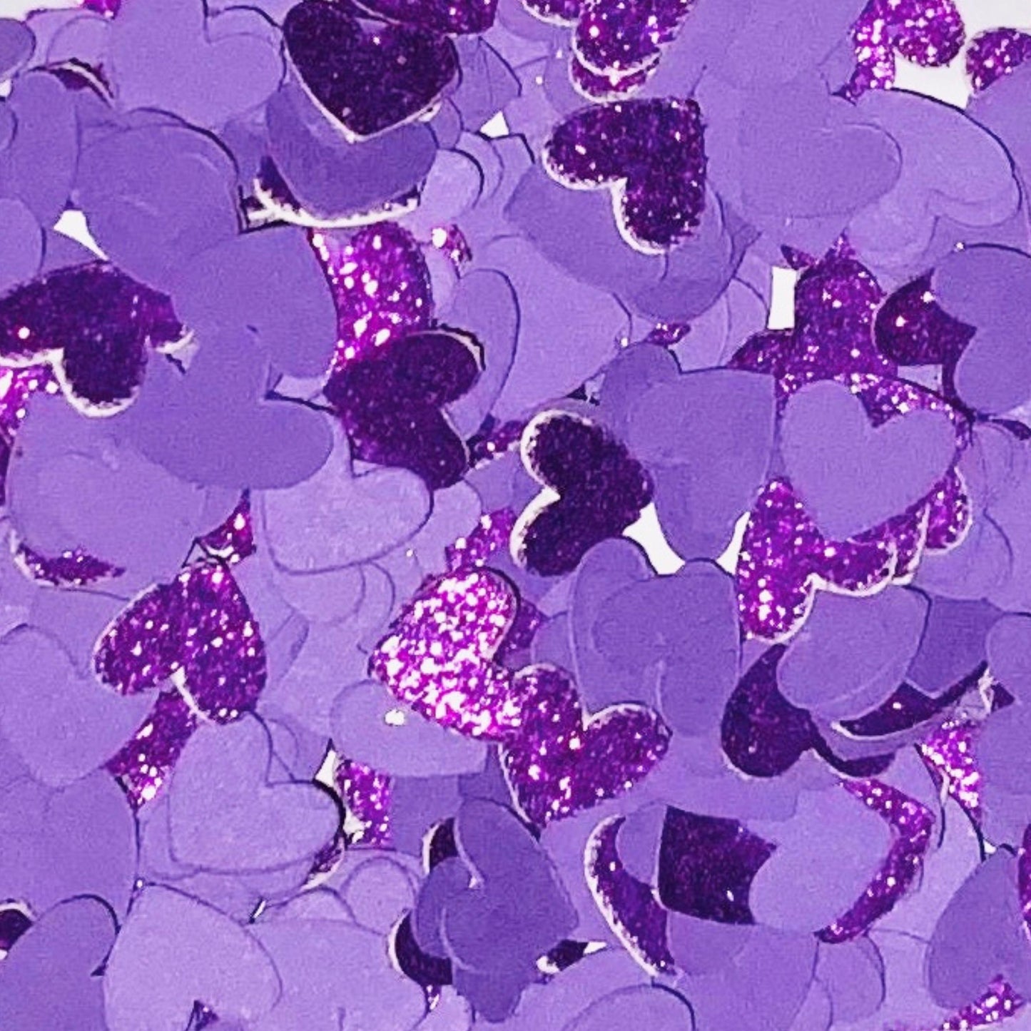 Purple Heart Glitter Confetti Mix-Purple Valentines Confetti-Purple Wedding Confetti-Purple Birthday Confetti-Purple Glitter Hearts-PurpleTable Confetti