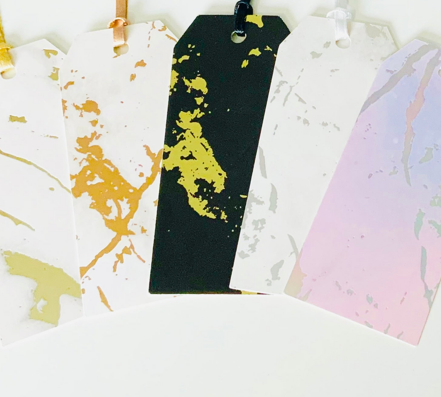 Luxury Foiled Marble Design Gift Tags 5 PK
