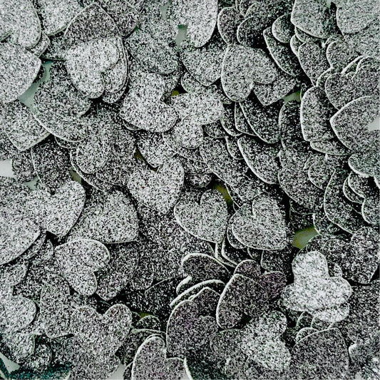 Grey Glitter Heart Confetti-Grey Wedding Confetti-Grey Baby Shower Confetti-Grey Birthday Confetti-Grey Sprinkles-Grey Table Confetti