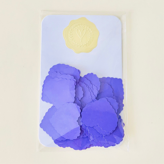 Purple Scalloped Heart Confetti