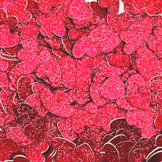 Red Glitter Heart Confetti-Red Wedding Confetti-Red Birthday Decor-Red Sprinkles-Red Table Confetti-Valentines Confetti-Date Night Confetti