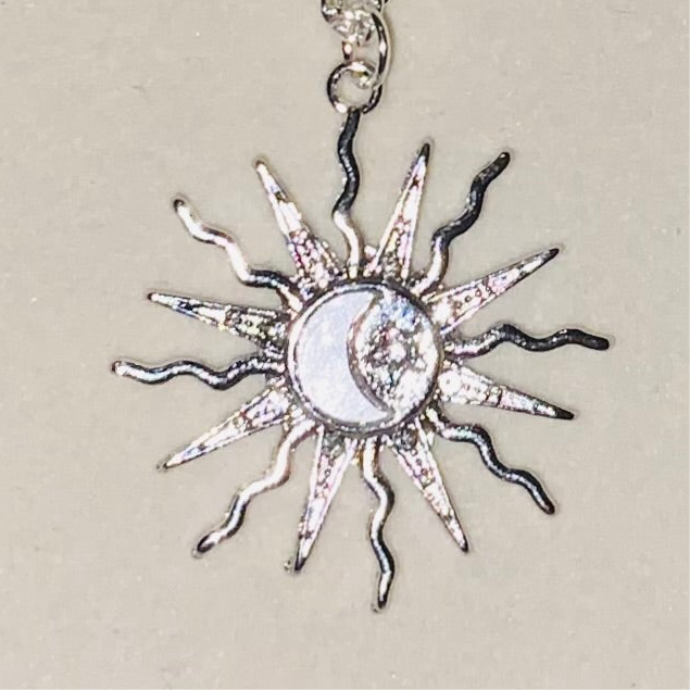 Sun, Moon & Star Boho Style Rhinestone Pendant-Sun Jewellery-Astrology Necklace-Rhinestone Charm-Celestial Jewellery-Moon Charm-Zodiac Accessories