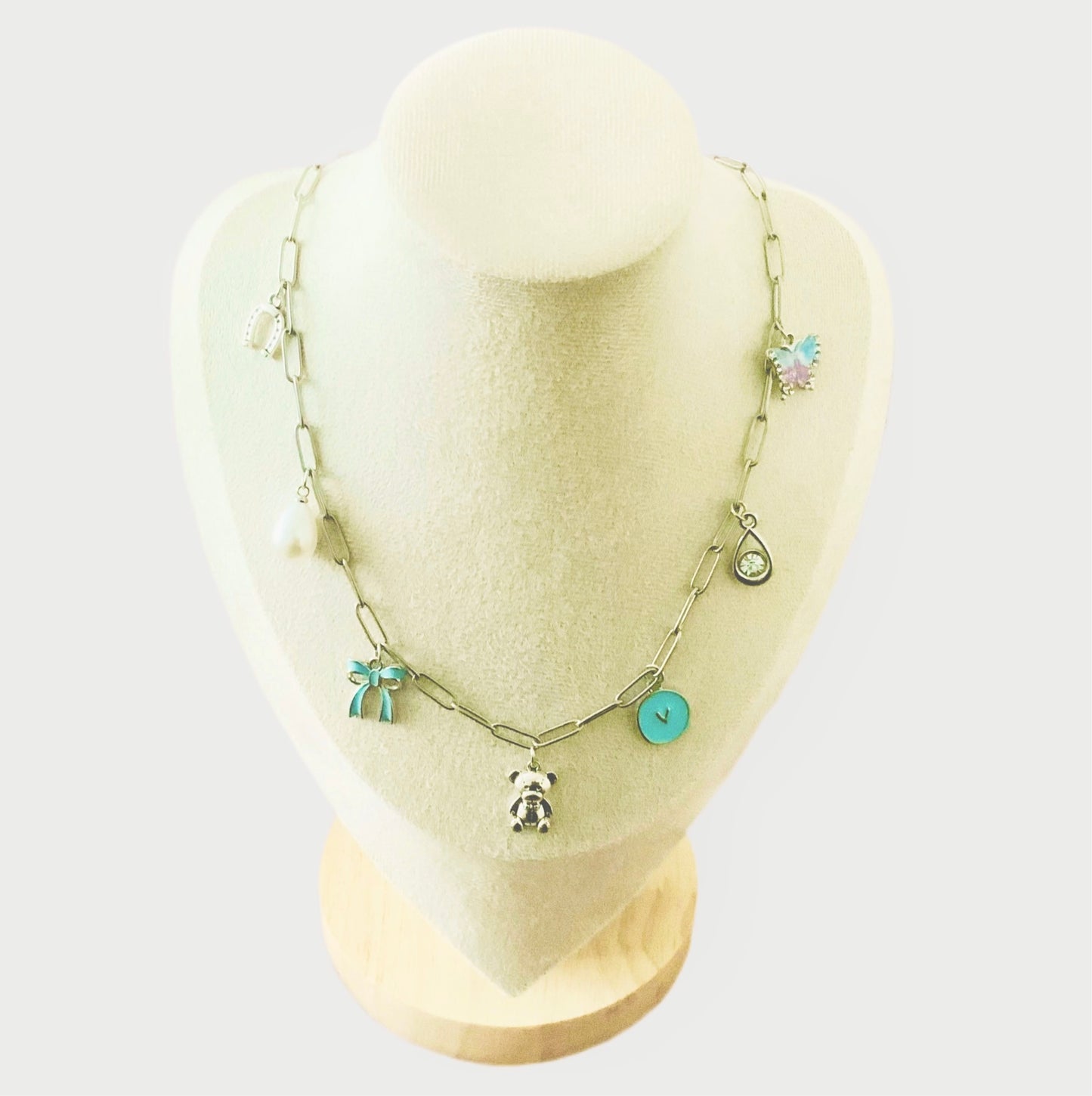 Baby Blue Charm Necklace