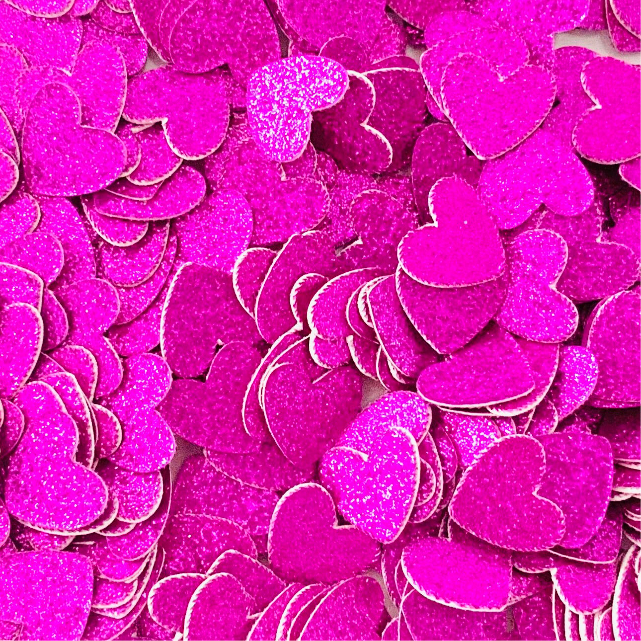 Hot Pink Glitter Heart Confetti-Pink Wedding Confetti-Pink Baby Shower Confetti-Pink Birthday Confetti-Pink Sprinkles-Pink Table Confetti
