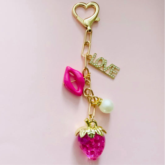 Sweet Love Strawberry Keyring.
