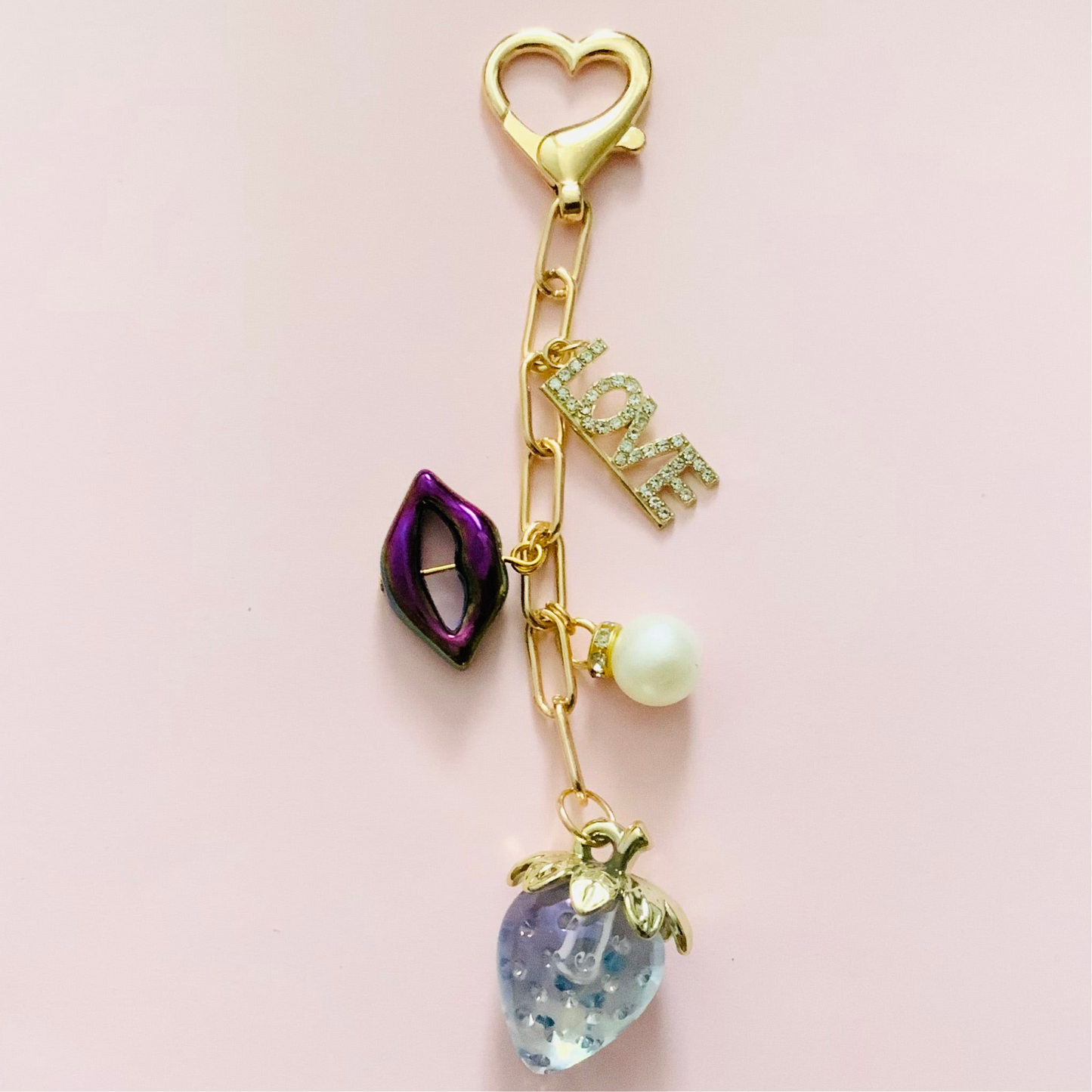 Sweet Love Strawberry Keyring.