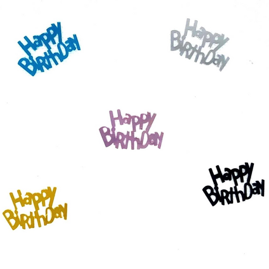 Happy Birthday Confetti-Colourful Birthday Confetti-Birthday Table Decor-Birthday Party Sprinkle-Metallic Birthday Decoration-Birthday Words