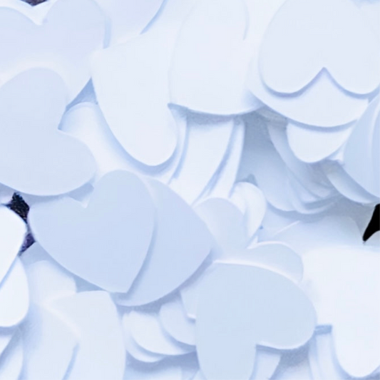 White Heart Confetti-White Wedding Confetti-White Baby Shower Confetti-Neutral Table Confetti-White Party Confetti-Monochrome Paper Hearts-White Love Hearts