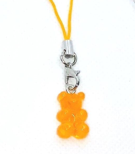 Gummy Bear Colour Co-ordinated Phone Charm 10 Colour Options Cute Bear Keyring Colourful Bear Charm, Kawaii Bear Charm, Rainbow Bear Charm
