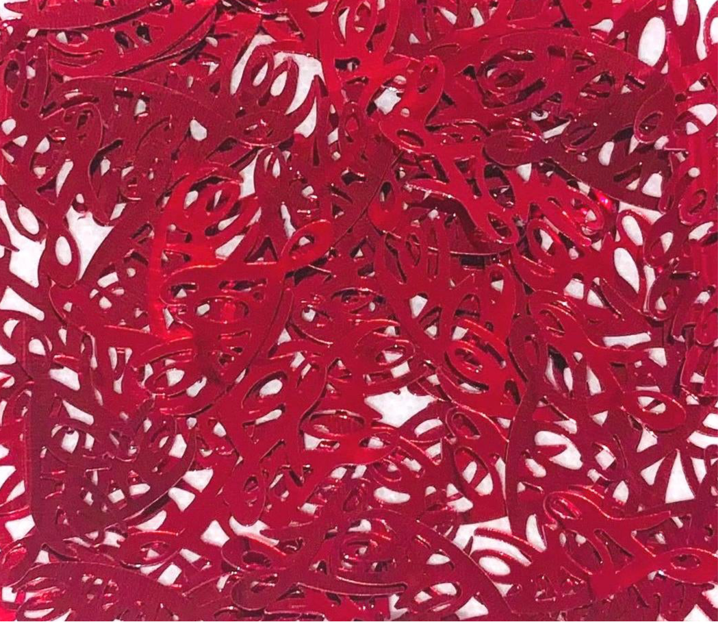 Valentines Day Foil Heart Confetti-Red Mini Heart Table Scatter-Red Wedding Day-Honeymoon Suite Decor-I Love You Confetti-Date Night Decor