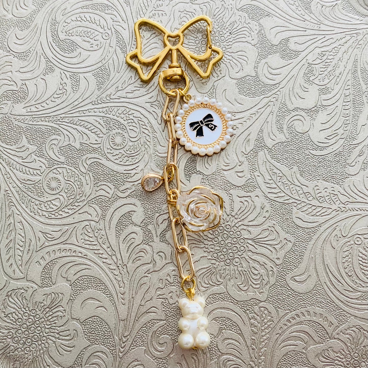 Bow Shaped Clasp Keyring/Bag Charm