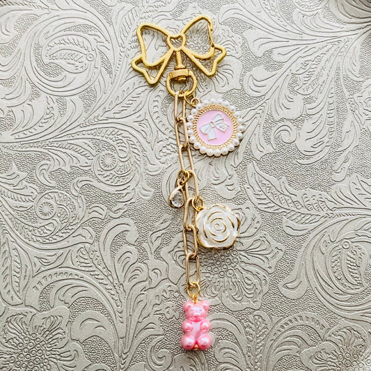 Bow Shaped Clasp Keyring/Bag Charm
