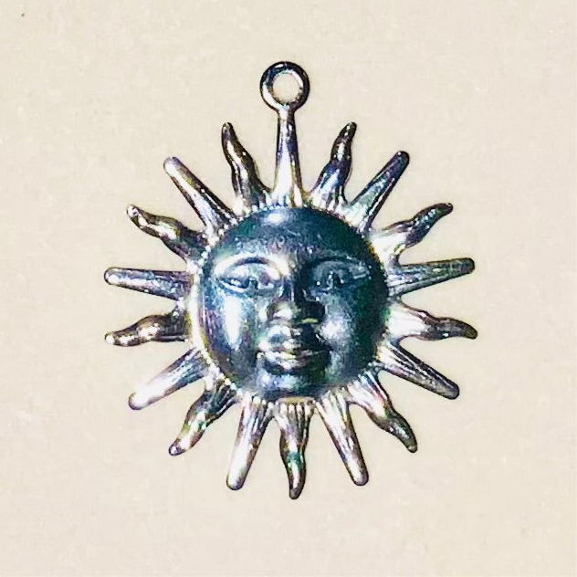Sun Face Boho Style Pendant Necklace-Sun Jewellery-Astrology Necklace-Rhinestone Charm-Celestial Jewellery-Moon Charm-Zodiac Accessories