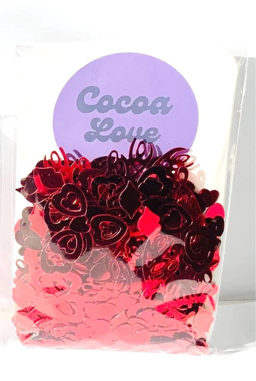 Valentines Day Foil Heart Confetti-Red Mini Heart Table Scatter-Red Wedding Day-Honeymoon Suite Decor-I Love You Confetti-Date Night Decor