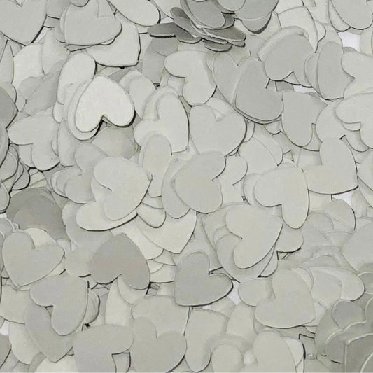 Grey Heart Confetti-Grey Wedding Confetti-Grey Baby Shower-Grey Table Confetti-Grey Birthday Confetti-Fathers Day Confetti