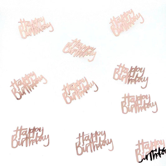 Happy Birthday Confetti-Rose Gold Table Confetti-Confetti For Birthdays-Rose Gold Birthday-Rose Gold Sprinkles-Rose Gold Birthday Decoration