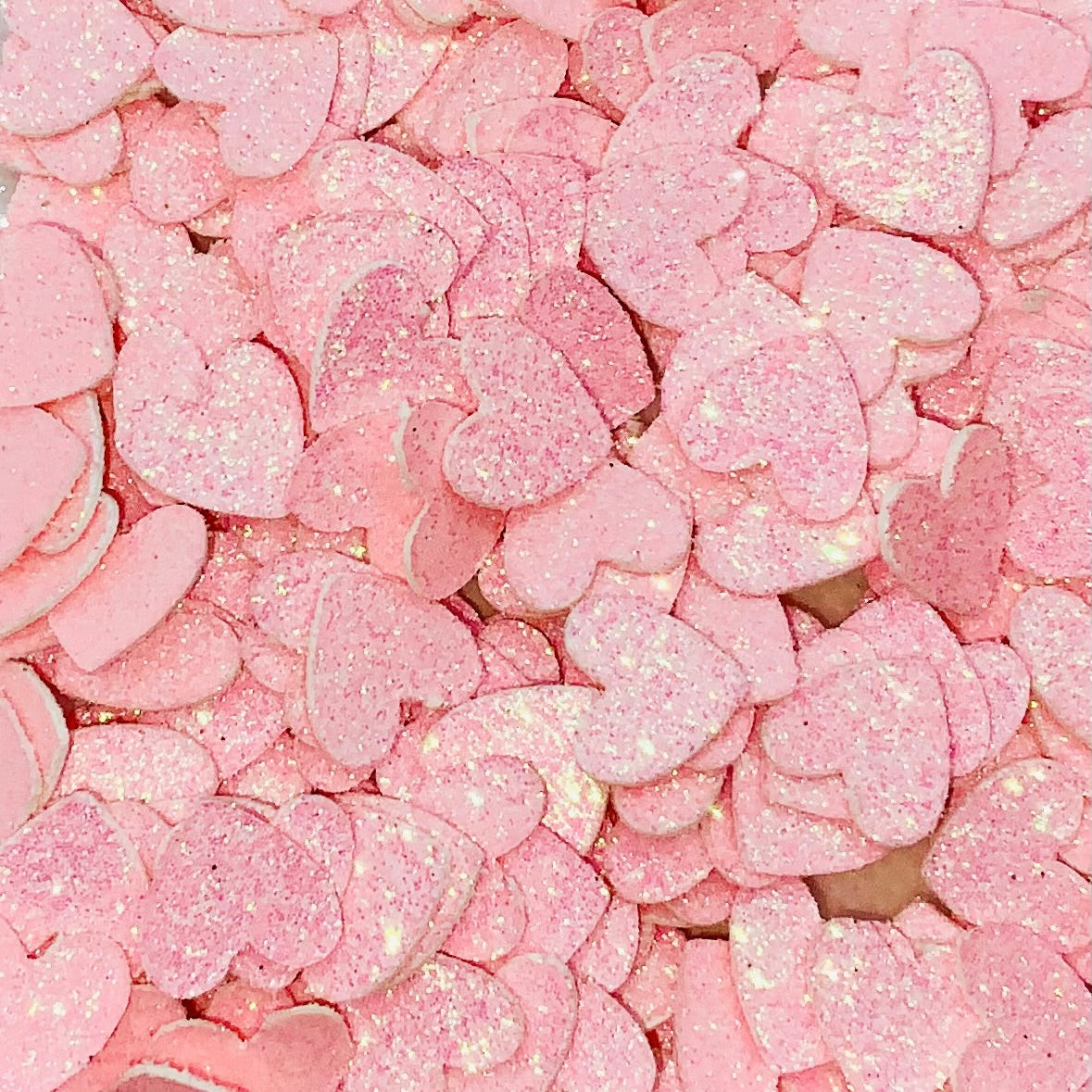 Baby Pink Glitter Heart Confetti-Pink Wedding Confetti-Pink Baby Shower Confetti-Pink Birthday Confetti-Pink Sprinkles-Pink Table Confetti