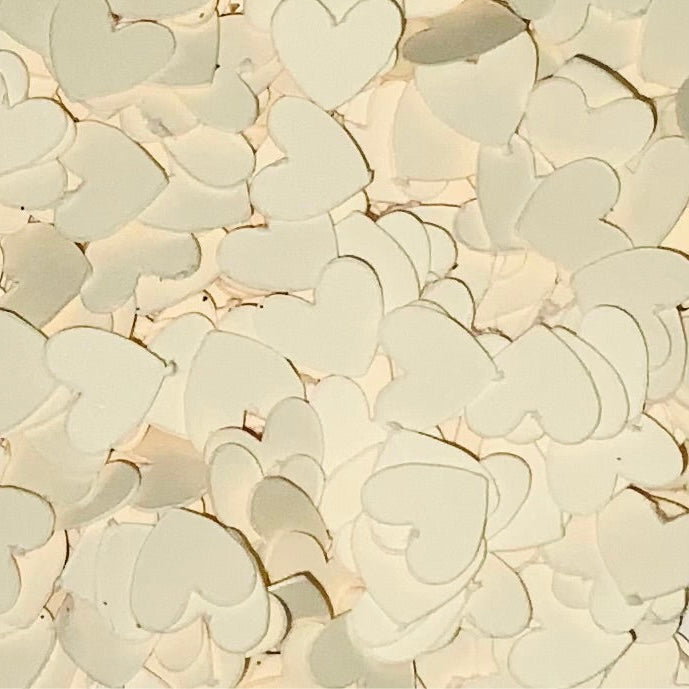 Cream Heart Confetti-Ivory Wedding Confetti-Cream Baby Shower Confetti-Neutral Table Confetti-Ivory Party Confetti-Cream Paper Hearts-Ivory Love Hearts