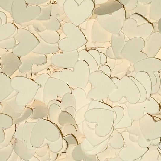 Cream Heart Confetti-Ivory Wedding Confetti-Cream Baby Shower Confetti-Neutral Table Confetti-Ivory Party Confetti-Cream Paper Hearts-Ivory Love Hearts