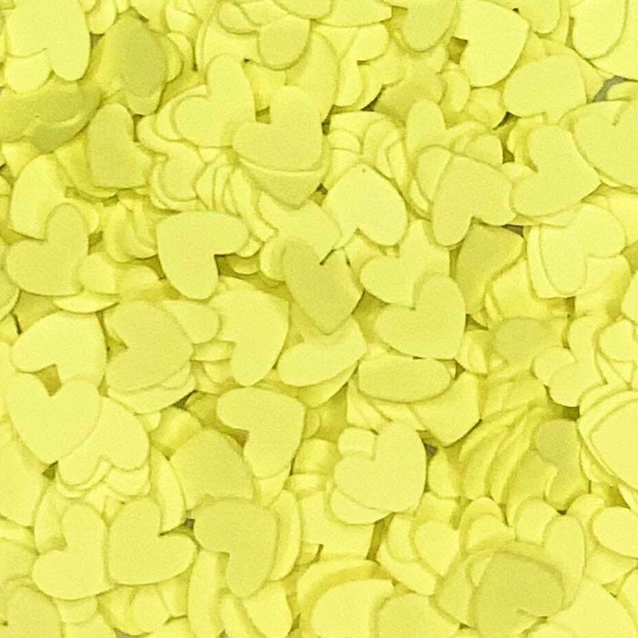 Pastel Yellow Heart Confetti - Wedding Confetti - Baby Shower Confetti - Card Confetti - Table Confetti - Party Confetti - Paper Hearts