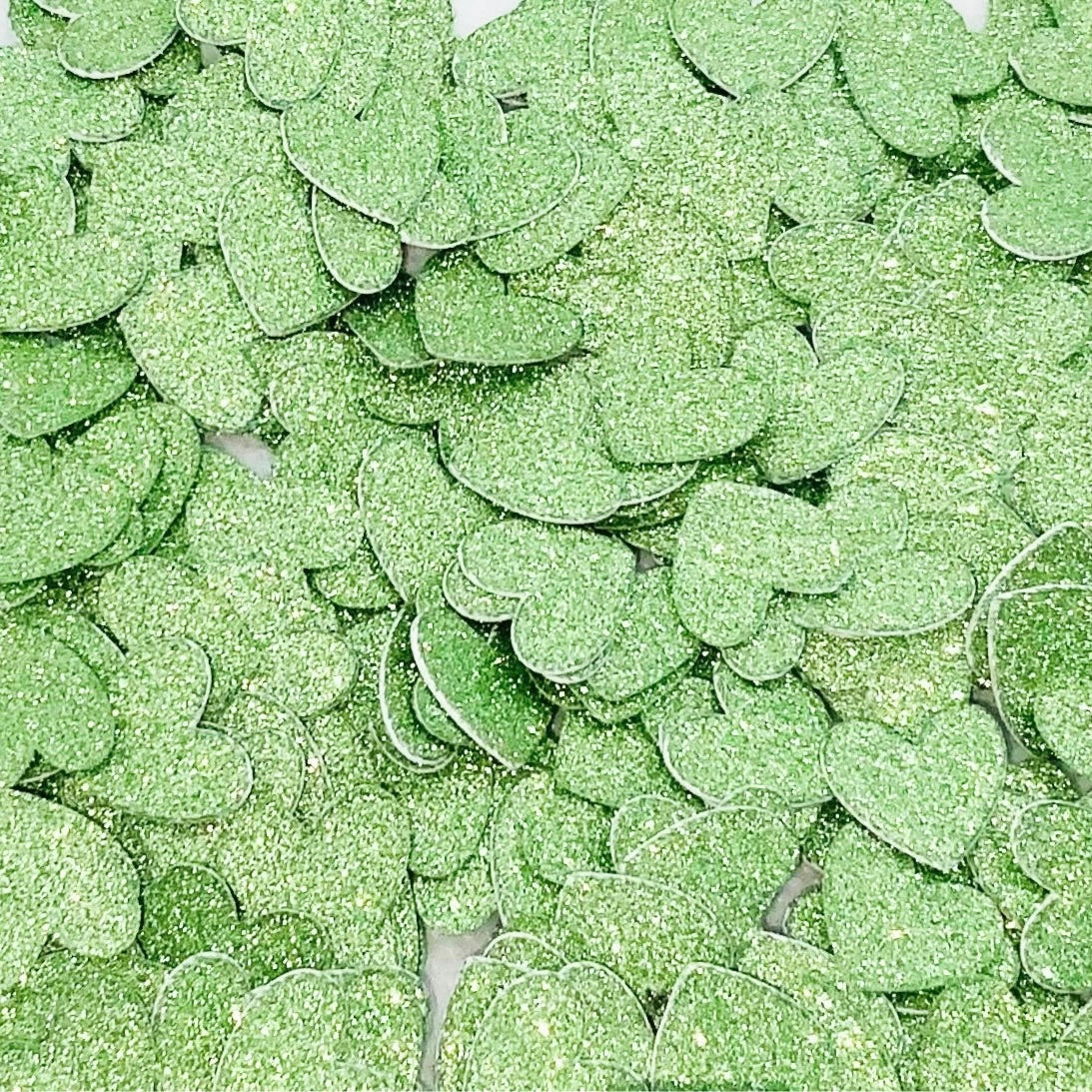 Sage Green Glitter Heart Confetti-Green Wedding Confetti-Green Baby Shower Confetti-Birthday Confetti-Green Sprinkles-Green Table Confetti