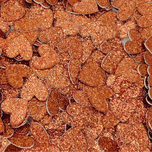 Orange Glitter Heart Confetti-Orange Wedding Confetti-Orange Baby Shower Confetti-Orange Birthday Confetti-Orange Sprinkles-Orange Table Confetti