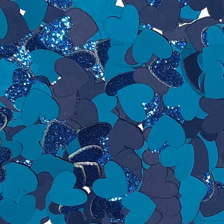 Navy Blue Heart Glitter Confetti-Fathers Day-Blue Wedding Confetti-Blue Baby Shower-Blue Table Confetti-Blue Party Confetti-Blue Sprinkles