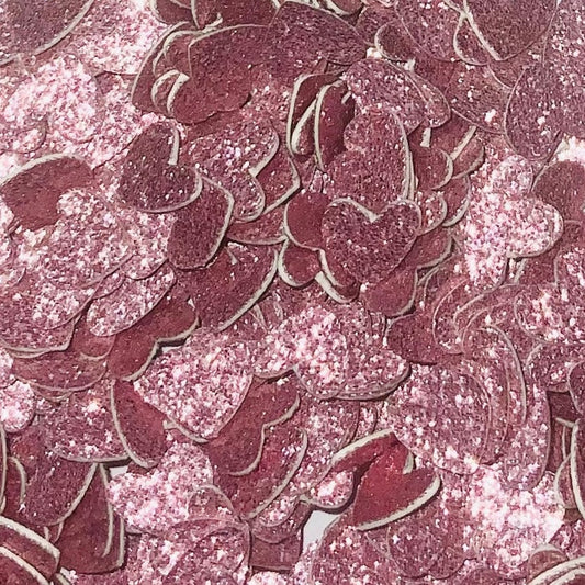 Pink Glitter Heart Confetti-Dusky Pink Confetti-Pink Wedding Confetti-Pink Baby Shower-Pink Hen Party-Pink Gender Reveal-Pink Table Confetti